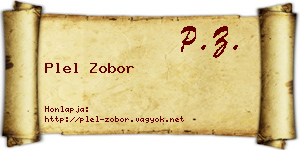 Plel Zobor névjegykártya
